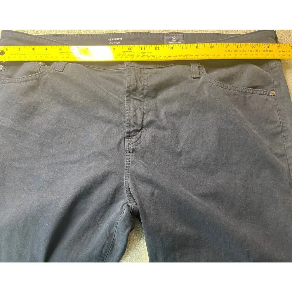 AG Adriano Goldschmied The Everett Slim Straight Pants Navy Blue 40x32 1794SUDBB